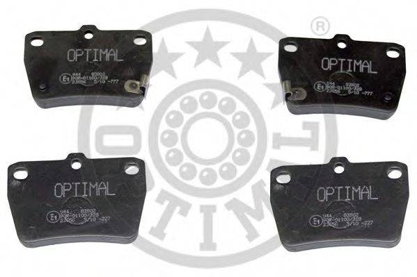 OPTIMAL 83902 Комплект тормозных колодок, дисковый тормоз