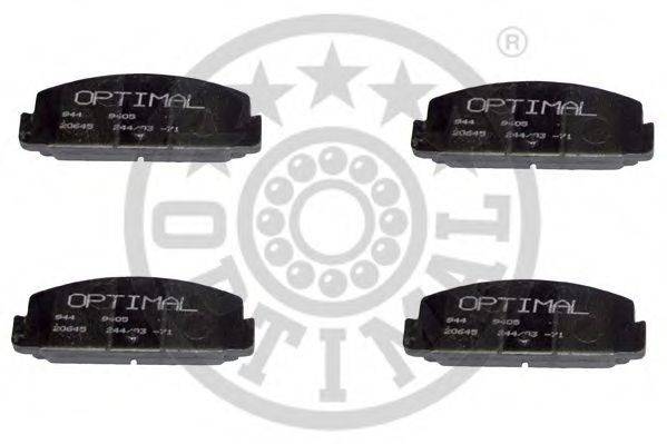 Комплект тормозных колодок, дисковый тормоз OPTIMAL 9202