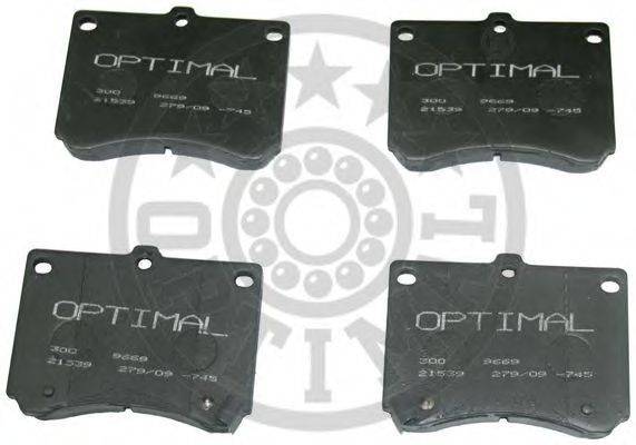 Комплект тормозных колодок, дисковый тормоз OPTIMAL 9669