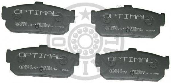 Комплект тормозных колодок, дисковый тормоз OPTIMAL 9834
