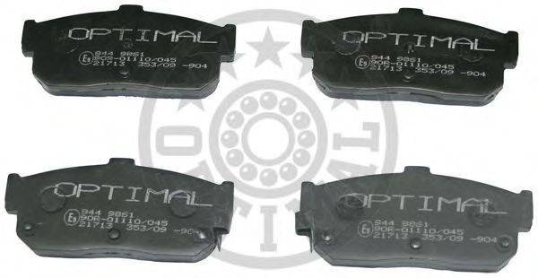 Комплект тормозных колодок, дисковый тормоз OPTIMAL 9861