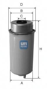 UFI 2445500 Топливный фильтр