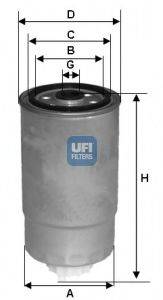 Топливный фильтр UFI 24.H2O.07