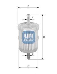 UFI 3100100 Топливный фильтр