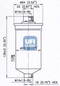 UFI 3177000 Топливный фильтр