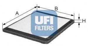 Фильтр, воздух во внутренном пространстве UFI 53.020.00