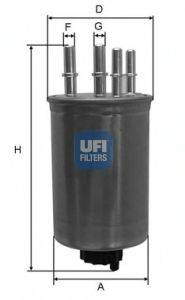 UFI 2445900 Топливный фильтр