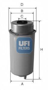UFI 2446400 Топливный фильтр