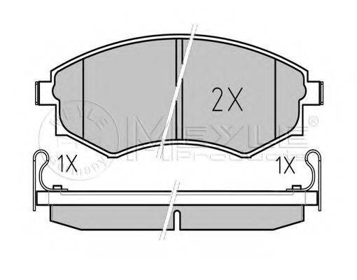 Комплект тормозных колодок, дисковый тормоз MEYLE 025 217 2517/W