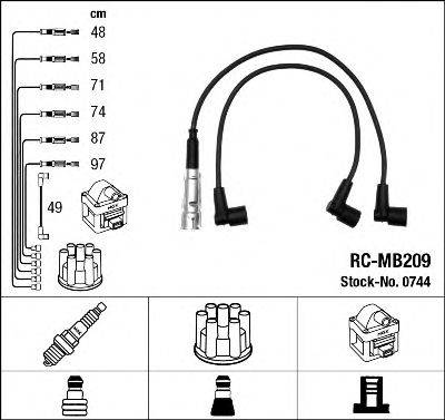 Комплект проводов зажигания NGK 0744