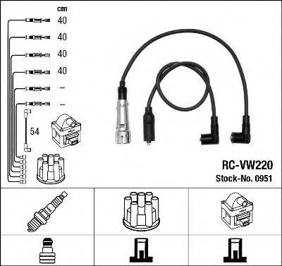 NGK 0951 Комплект проводов зажигания