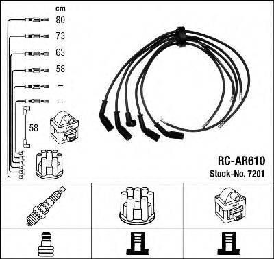 Комплект проводов зажигания NGK 7201