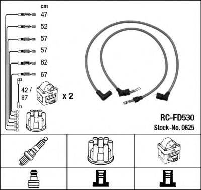 Комплект проводов зажигания NGK 0625