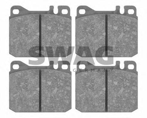 Комплект тормозных колодок, дисковый тормоз SWAG 10 91 6057
