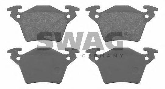 Комплект тормозных колодок, дисковый тормоз SWAG 10 91 6255