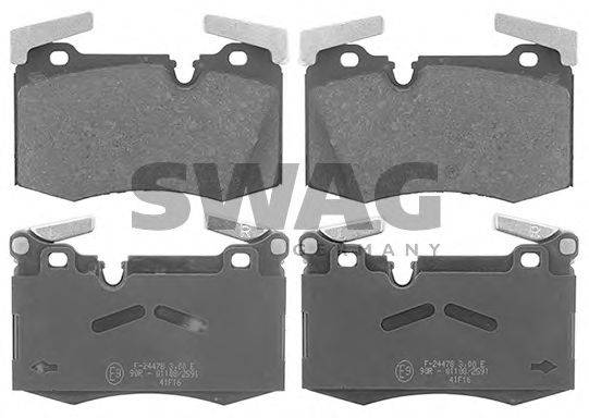 SWAG 11116145 Комплект тормозных колодок, дисковый тормоз
