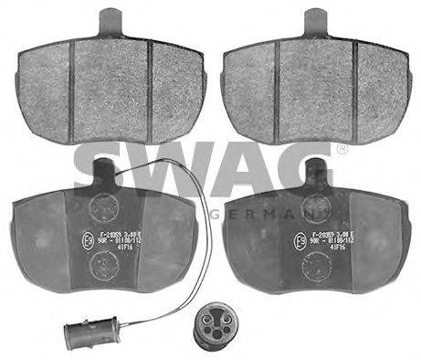 SWAG 22116127 Комплект тормозных колодок, дисковый тормоз