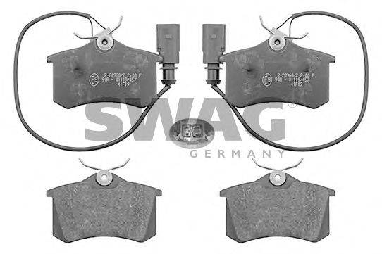 SWAG 30116018 Комплект тормозных колодок, дисковый тормоз