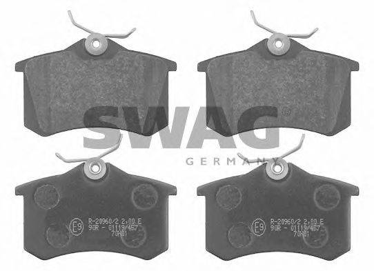 SWAG 30916146 Комплект тормозных колодок, дисковый тормоз