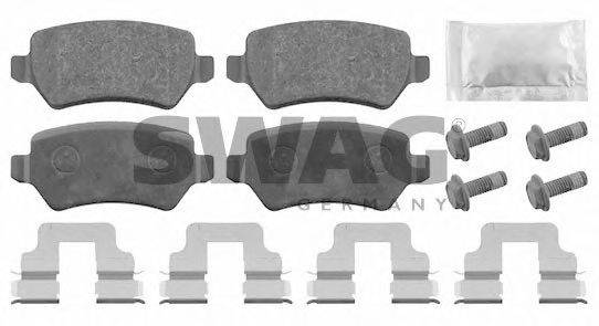SWAG 40916512 Комплект тормозных колодок, дисковый тормоз