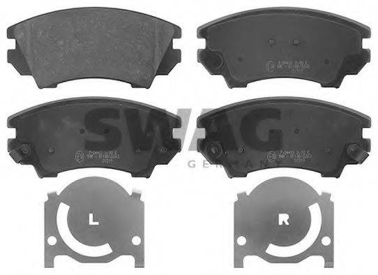 SWAG 40916892 Комплект тормозных колодок, дисковый тормоз