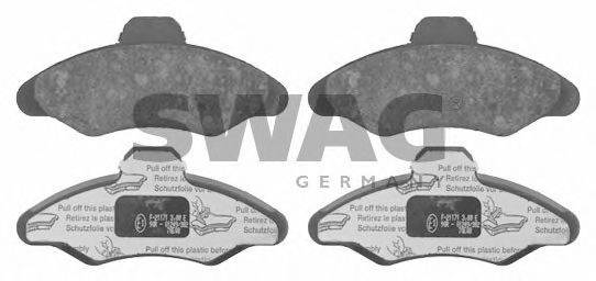 Комплект тормозных колодок, дисковый тормоз SWAG 50 91 6038
