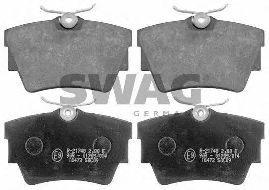 SWAG 60916472 Комплект тормозных колодок, дисковый тормоз