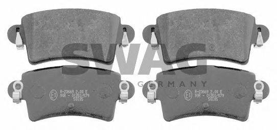 SWAG 60916493 Комплект тормозных колодок, дисковый тормоз