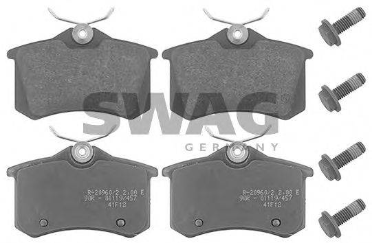 Комплект тормозных колодок, дисковый тормоз SWAG 62 11 6045