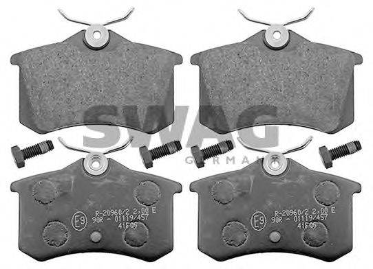 SWAG 72116099 Комплект тормозных колодок, дисковый тормоз