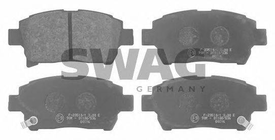 SWAG 81916725 Комплект тормозных колодок, дисковый тормоз