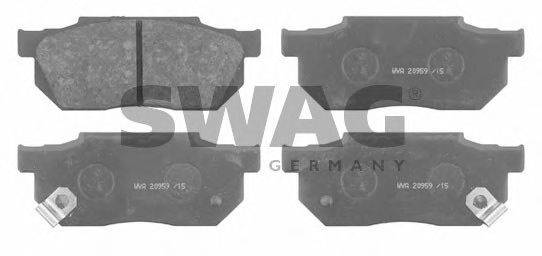 Комплект тормозных колодок, дисковый тормоз SWAG 85 91 6299