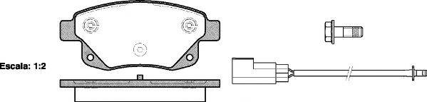 ROADHOUSE 2125202 Комплект тормозных колодок, дисковый тормоз