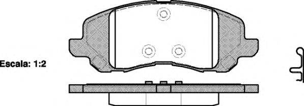 Комплект тормозных колодок, дисковый тормоз REMSA 0804.20