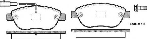 Комплект тормозных колодок, дисковый тормоз REMSA 0859.11
