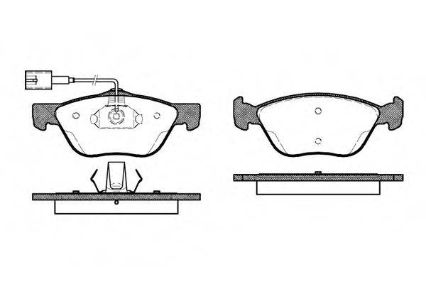Комплект тормозных колодок, дисковый тормоз REMSA 0589.42