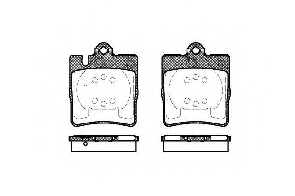Комплект тормозных колодок, дисковый тормоз REMSA 0709.10