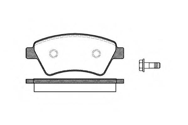 Комплект тормозных колодок, дисковый тормоз REMSA 0976.10