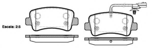 REMSA 143901 Комплект тормозных колодок, дисковый тормоз