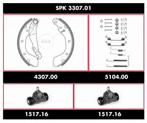 Комплект тормозов, барабанный тормозной механизм REMSA SPK 3307.01