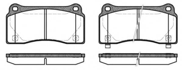 Комплект тормозных колодок, дисковый тормоз REMSA 0983.30