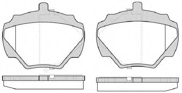 Комплект тормозных колодок, дисковый тормоз REMSA 0222.10