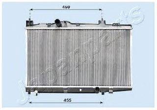 Радиатор, охлаждение двигателя JAPANPARTS RDA153009
