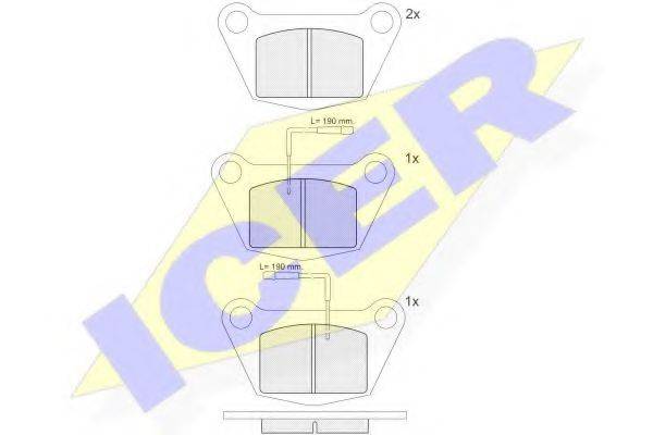ICER 140361 Комплект тормозных колодок, дисковый тормоз