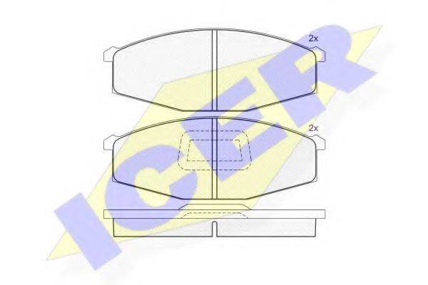 ICER 140376 Комплект тормозных колодок, дисковый тормоз