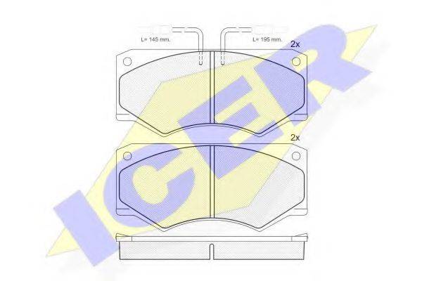 ICER 140563 Комплект тормозных колодок, дисковый тормоз