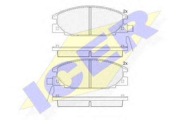 Комплект тормозных колодок, дисковый тормоз ICER 140853