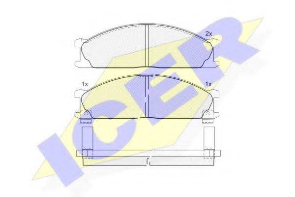 ICER 140885 Комплект тормозных колодок, дисковый тормоз