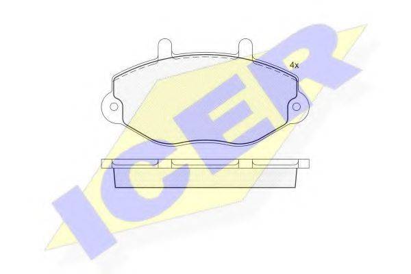 ICER 140897 Комплект тормозных колодок, дисковый тормоз