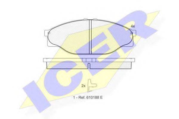 ICER 141010 Комплект тормозных колодок, дисковый тормоз